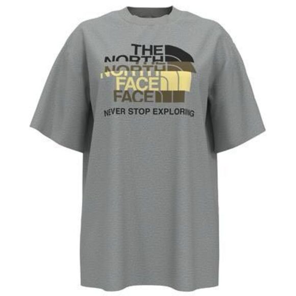 The North Face Coordinates Graphic Boyfriend T-Shirt - Tnf Light Grey Heather Si - Picture 1 of 3